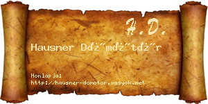 Hausner Dömötör névjegykártya
